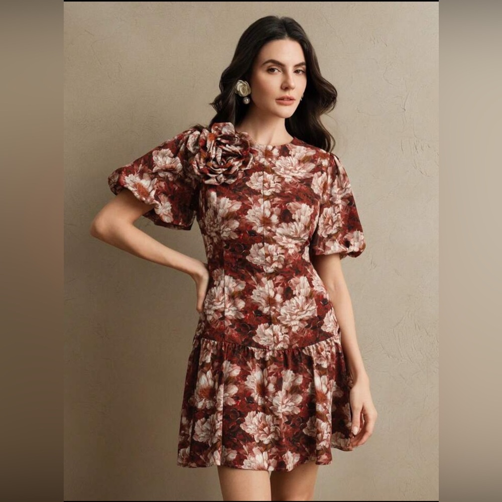 Floral Brown Dress